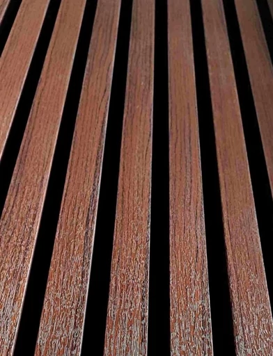 دیوارپوش mdf روکش pvc فندقی قرمز